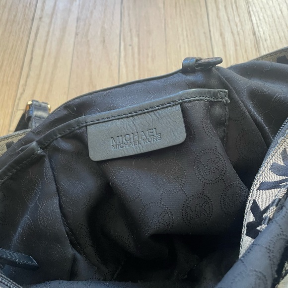 Michael Kors Black and Brown Logo Tote - Picture 9 of 9